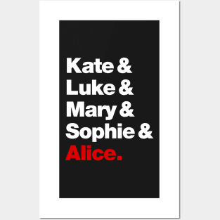 Batwoman Character Names - Kate Kane, Luke Fox, Mary Hamilton, Sophie Moore and Alice Posters and Art